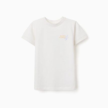 T-shirt en coton blanc imprimé Aroma di Limone pour garçon