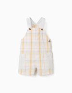 Salopette en coton à carreaux B&S pour bébé garçon, blanc/jaune/bleu/rouge