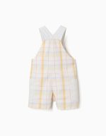 Salopette en coton à carreaux B&S pour bébé garçon, blanc/jaune/bleu/rouge – Image 2