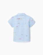 Chemise en coton avec imprimé Carolina Celas x Zippy pour bébé garçon, bleu – Image 2