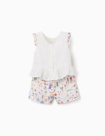 Blouse sans manches et short Carolina Celas x Zippy pour bébé fille, blanc – Image 2