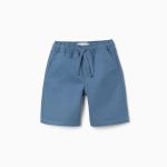 Short long en coton avec cordon Carolina Celas x Zippy pour garçon, bleu