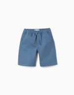 Short long en coton avec cordon Carolina Celas x Zippy pour garçon, bleu
