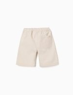 Short long en coton avec cordon Carolina Celas x Zippy pour garçon, beige – Image 2