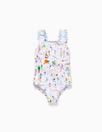 Maillot de bain à imprimé Carolina Celas x Zippy pour bébé fille, blanc