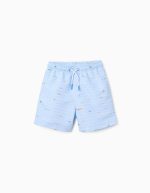 Short de bain à imprimé Carolina Celas x Zippy pour garçon, bleu clair