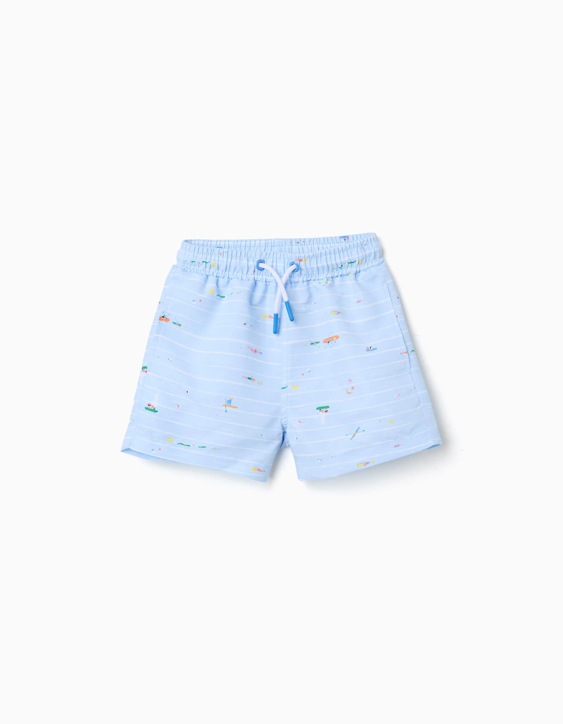 31082823022-0-1.jpg Short de bain à imprimé Carolina Celas x Zippy pour bébé garçon, bleu clair – Image 1