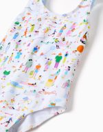 Maillot de bain à imprimé Carolina Celas x Zippy pour fille, blanc – Image 3