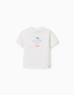 T-shirt en coton à imprimé Carolina Celas x Zippy pour bébé garçon, blanc
