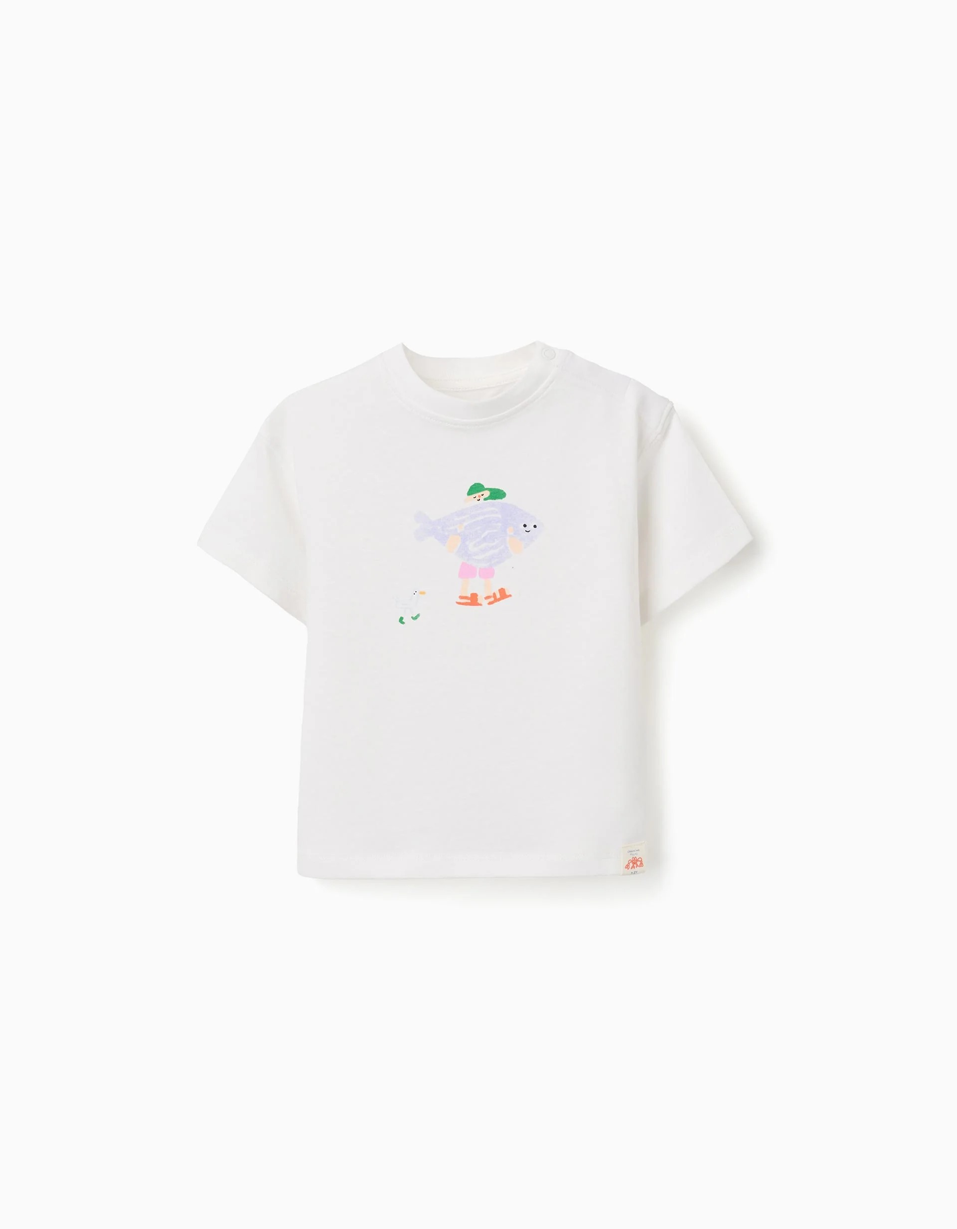 31082841041-0-1.jpg T-shirt en coton à imprimé Carolina Celas x Zippy pour bébé garçon, blanc – Image 1