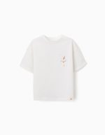 T-shirt en coton à imprimé Carolina Celas x Zippy pour garçon, blanc