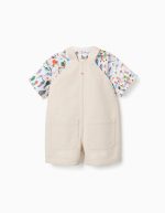 T-shirt et salopette Carolina Celas x Zippy pour bébé garçon, blanc/beige – Image 2