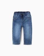 Jean de jogging pour bébé garçon, coupe slim, bleu