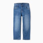 Jeans coupe droite pour garçons, bleus
