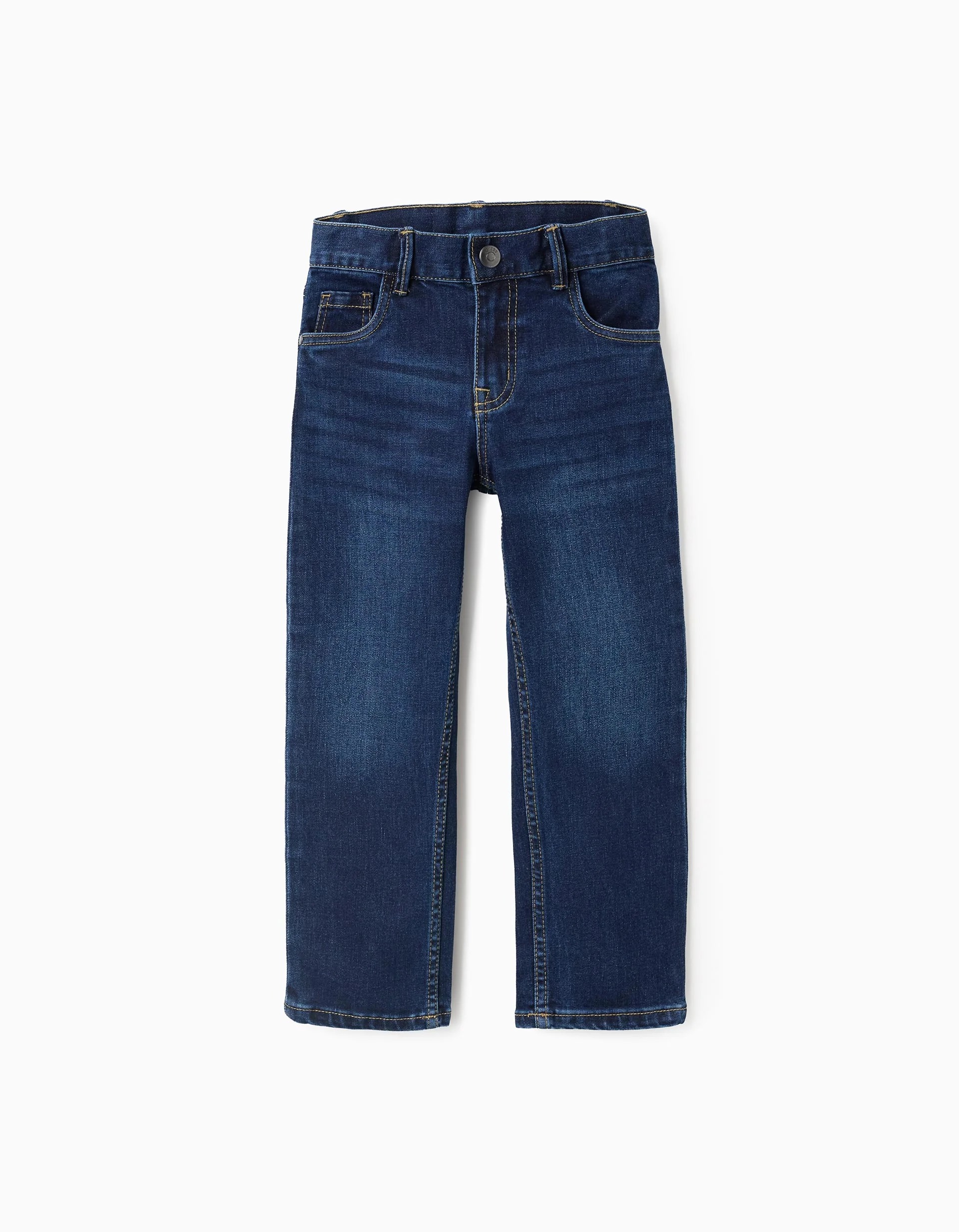 31076131006-0 Jeans coupe droite pour garçons, bleu foncé – Image 1