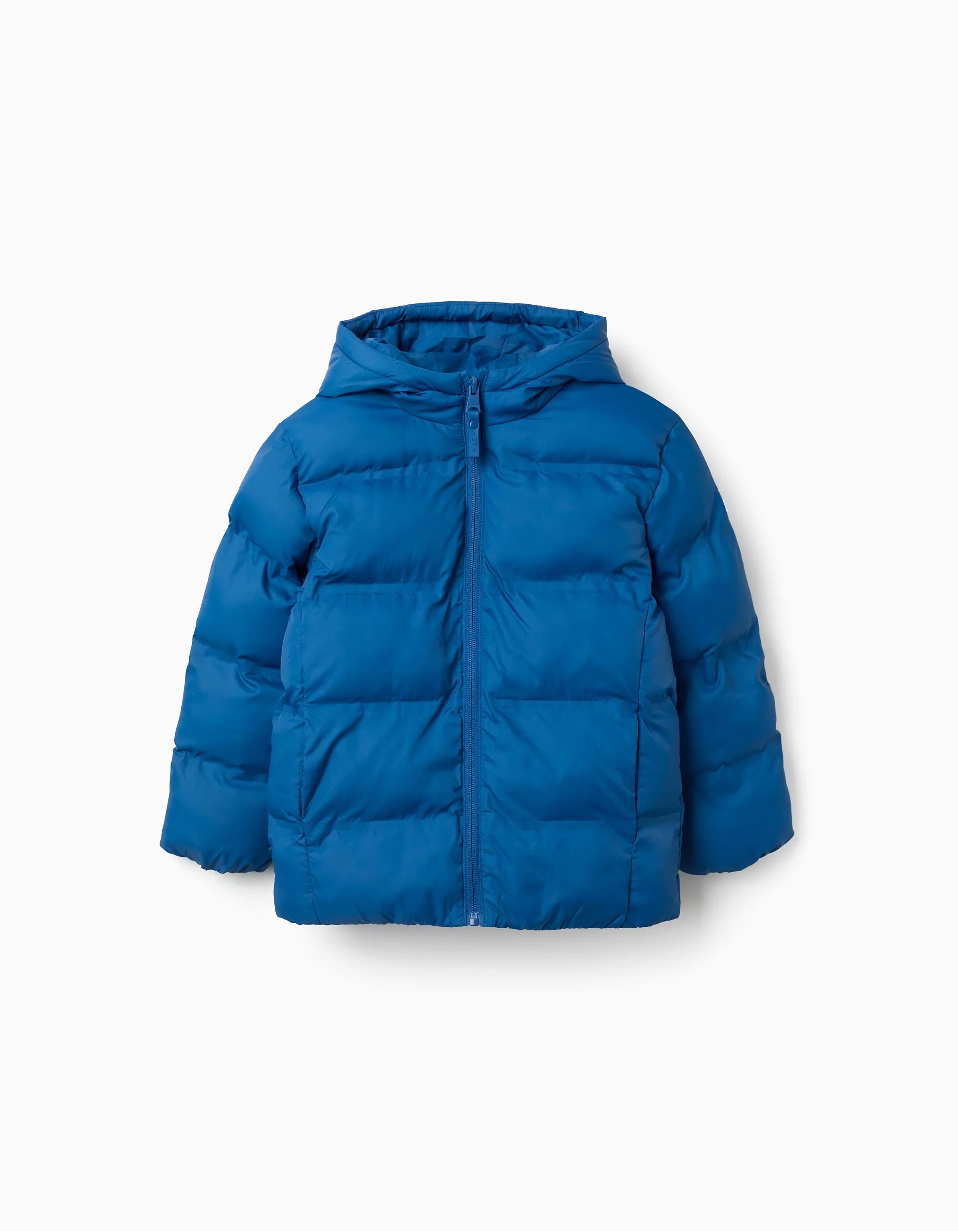 31080286003-0 Veste matelassée thermique à capuche avec poches pour garçon, bleue – Image 1