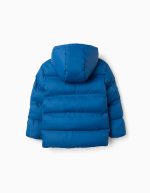 Veste matelassée thermique à capuche avec poches pour garçon, bleue – Image 2
