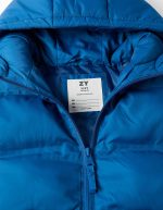 Veste matelassée thermique à capuche avec poches pour garçon, bleue – Image 3