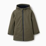 Parka en caoutchouc vert foncé pour garçons