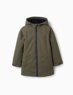 Parka en caoutchouc vert foncé pour garçons