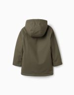 Parka en caoutchouc vert foncé pour garçons – Image 2