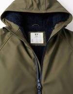 Parka en caoutchouc vert foncé pour garçons – Image 3