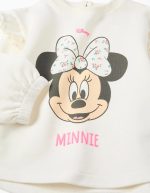 Sweat-shirt en coton imprimé Minnie pour bébé fille, beige clair – Image 3