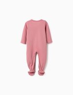 Lot de 2 grenouillères en coton à motifs pour nouveau-nés et bébés filles, rose – Image 2