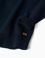 Pull en maille côtelée pour garçon, bleu marine – Image 3