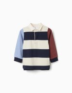Maillot épais à manches longues bleu foncé pour bébé garçon
