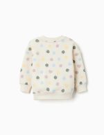 Sweat-shirt en maille brossée à motifs cœurs et pois pour bébé fille, blanc – Image 2