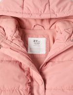 Doudoune à capuche doublée en polaire pour bébé fille, rose – Image 3