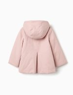 Parka matelassée avec capuche amovible et poches pour filles, rose clair – Image 2