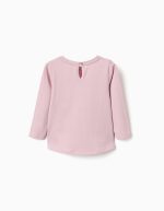 T-shirt en coton à manches longues avec des cœurs pour bébés filles, lilas – Image 2