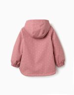 Parka en caoutchouc matelassé avec capuche et imprimé floral pour filles, rose – Image 2