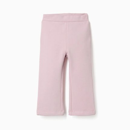 Leggings évasés en maille brossée pour bébés filles, lilas