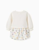 Robe blanche en polaire pour bébé fille – Image 2