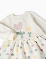 Robe blanche en polaire pour bébé fille – Image 3
