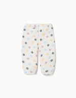 Pantalon en polaire brossée à pois pour bébé fille, blanc – Image 2