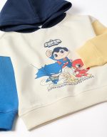 Sweat-shirt en coton multicolore à l'effigie des Super Amis, pour bébés et garçons. – Image 3