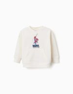 Sweat-shirt en coton blanc à motifs Spider-Man pour bébés et garçons