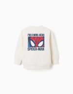 Sweat-shirt en coton blanc à motifs Spider-Man pour bébés et garçons – Image 2