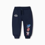 Pantalon de jogging en coton bleu marine avec motifs Super Friends pour bébés et garçons