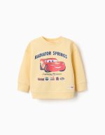 Sweat-shirt en coton jaune à l'effigie de Flash McQueen pour bébés et garçons