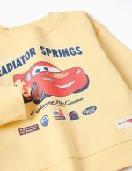 Sweat-shirt en coton jaune à l'effigie de Flash McQueen pour bébés et garçons – Image 3