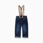 Pantalon en denim bleu foncé pour bébé garçon