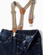 Pantalon en denim bleu foncé pour bébé garçon – Image 3