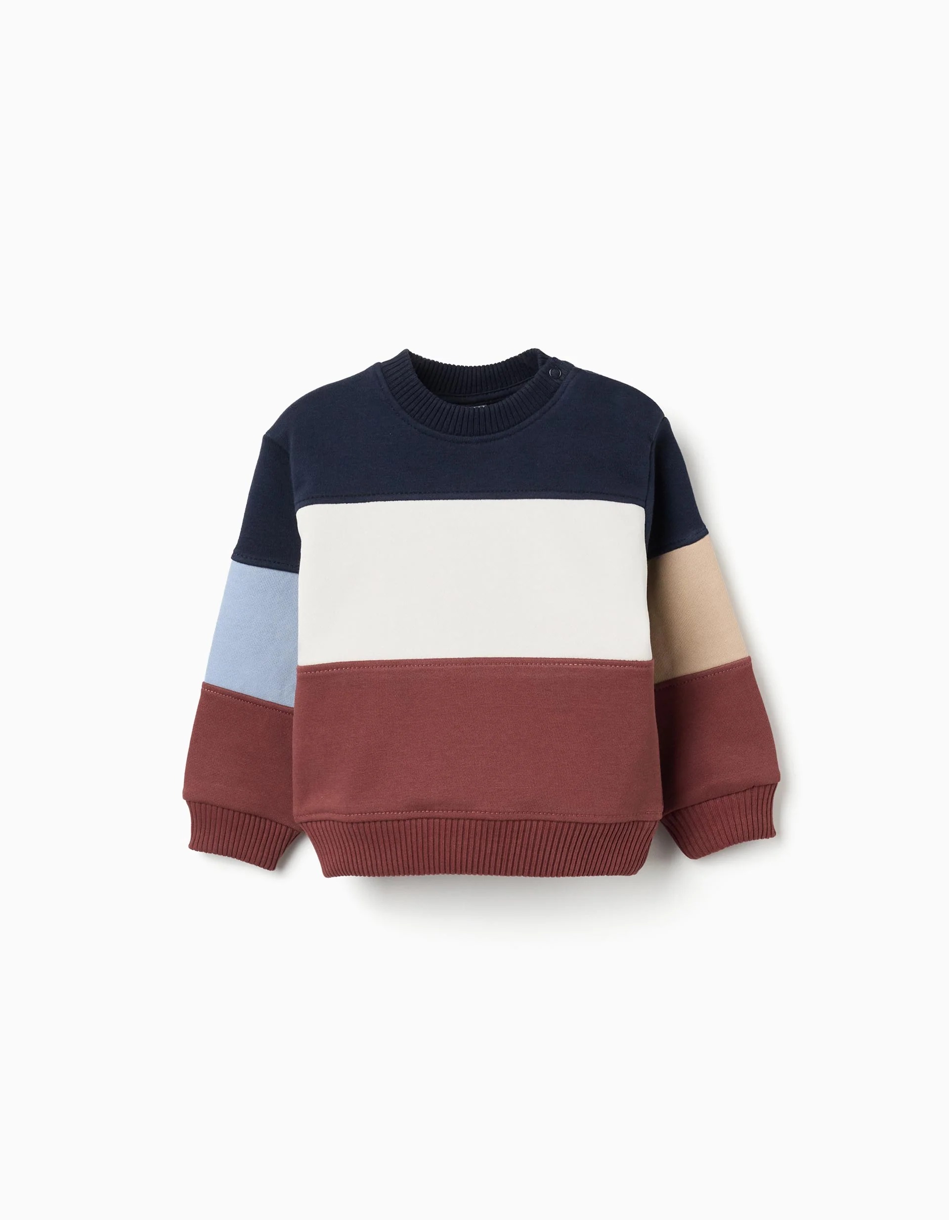 31081591004-0 Sweat-shirt en polaire marron en coton pour bébé garçon – Image 1