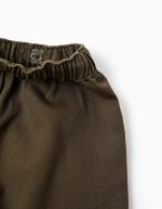 Pantalon ample en sergé avec poches cargo pour garçon, marron – Image 3