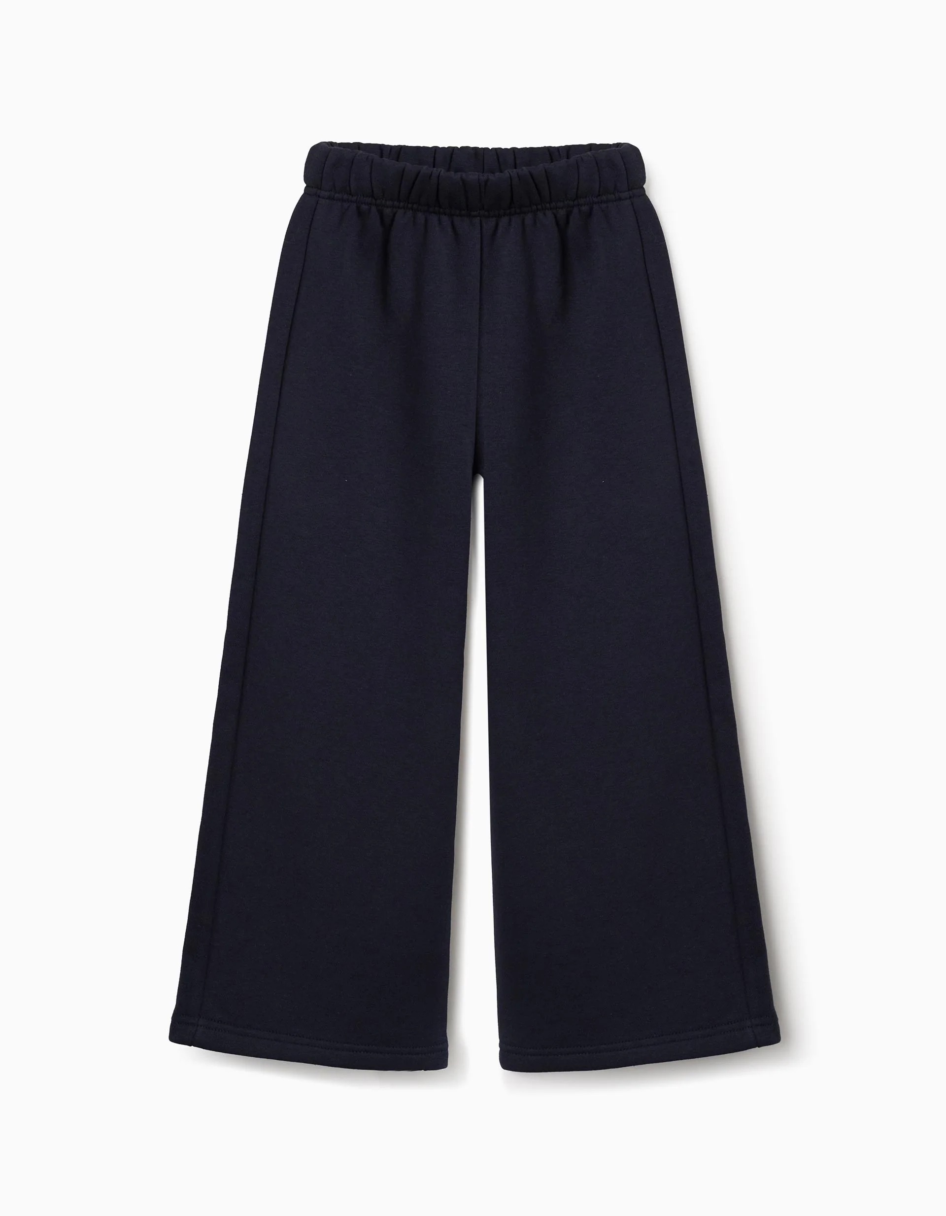 31081702006-0 Pantalon large en polaire avec doublure brossée pour filles, bleu marine – Image 1
